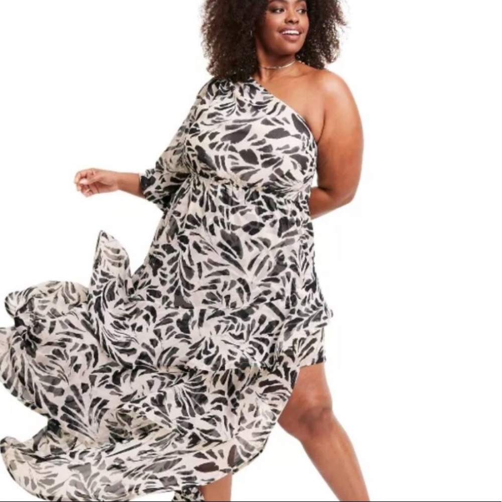 NWT Alexis - Botanical One Shoulder Dress - Picture 5 of 5